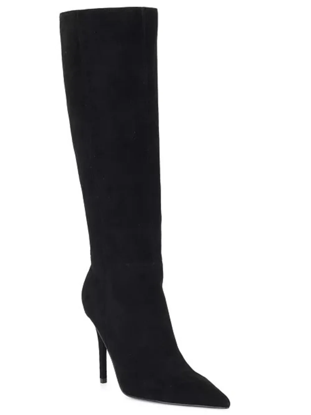 Women's Black Knee-High Pointed Toe Stiletto Boots 7 M